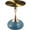 Blue, variant on LeisureMod Wide Side Table with Gold Stainless Steel Top Round Accent Table and Pedestal Base Modern End Table for Home, Living Room Savoy Series in Shiny Gold
