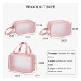 thumbnail image 5 of Lazer Accessories Lazer Makeup Travel Pouch, Cosmetic Bag, Travel Kit Pouch For Toiletries, Brushes And Cosmetics - Set Of 3 - Washbag Pouch - Pink, 5 of 9