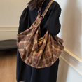 thumbnail image 2 of Large Capacity Tote Backpack Convertible Shoulder Crossbody With Checkered Pattern, 2 of 8
