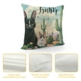 thumbnail image 4 of Nawypu Happy Spring Throw Pillow Covers Cute Rabbit Bunny Cactus Elegant Desert Mountain Cloud Flower Colorful Room Decorative Room Bed Soft Comfort Decorative Sofa Cushion Covers, 4 of 5
