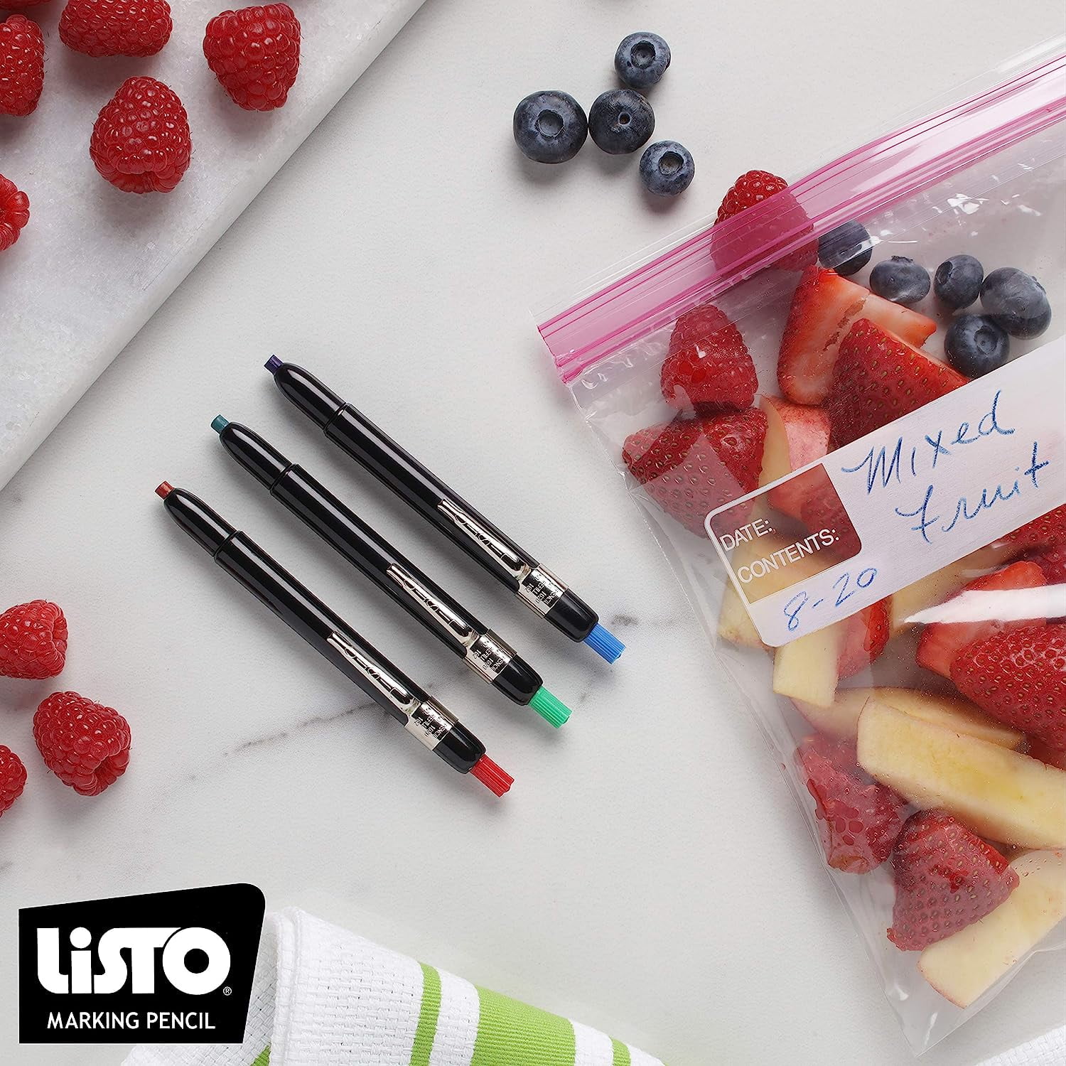 Listo 1620 BLACK COLOR - China Markers/Grease Pencils/China Marking/Pencils/Wax Pencils (24)