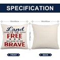 thumbnail image 2 of 4 Pieces July 4th Pillow Covers 18x18, Independence Day Cushion Case, Farmhouse Decor Holiday Throw Cushion Case for Home Couch, 2 of 7