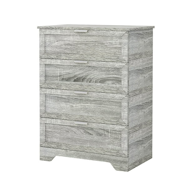 BORNMIO Farmhouse 4 Drawer Dresser, 37 inches Tall Dresser Chest with