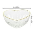 thumbnail image 2 of Gold Heart Shaped Bowl Glass Bowls Decorative Clear Dessert Bowls Candy, 2 of 8