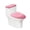 Pink Gradient, variant on HELLHERO Smiley Pumpkin Bathroom Toilet Cover Set, Elastic Edge Soft Reusable, Cozy Elastic Bottom Fits All Toilet Shapes, Toilet Seat Cover Set