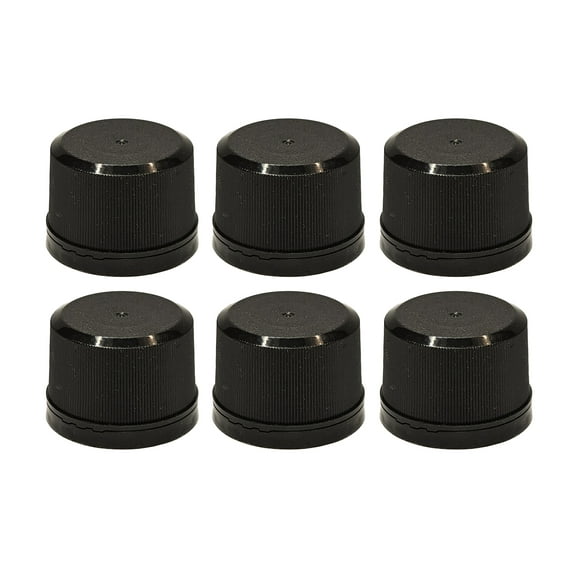 Home Brew Ohio 33mm Black Lid with Pour Filament for 1.75L Liquor Bottle (Set of 6)