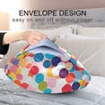 thumbnail image 4 of Yayeee Pillowcase Queen Size Set of 2 Satin Wrinkle Resistant Pillow Case, Blue Colorful Circles, 4 of 7