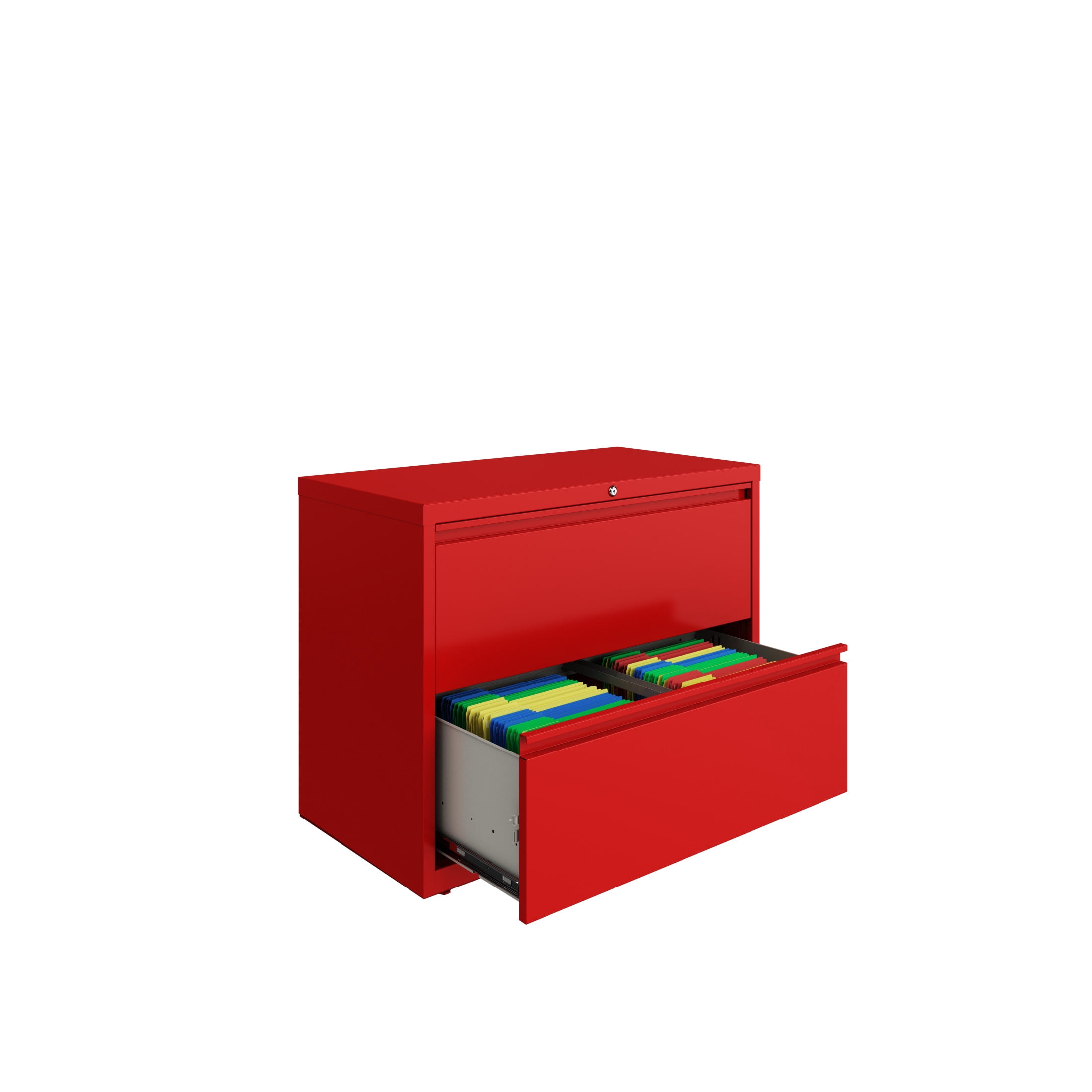 Hirsh 36 Inch Wide 2 Drawer Metal Lateral File Cabinet for Home and Office, Holds Letter, Legal and A4 Hanging Folders, Red