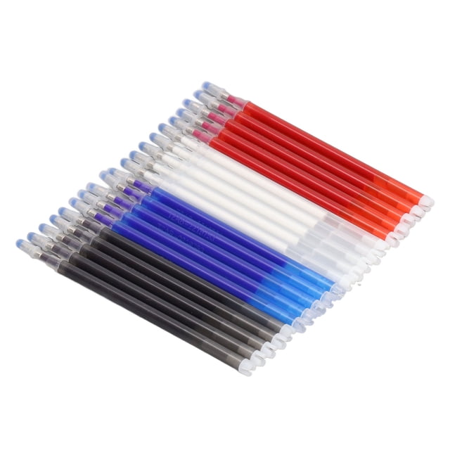Fabric Marking Pen Refills, 80 Pieces Heat Erasable Pens Refills 4 Colors Bright Colors Steel Head For DIY