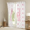 thumbnail image 3 of Manfei Initial Letter N Curtains and Drapes (52x84),Cute Bowtie Blackout Curtains for Bedroom,Pink White Curtains Pack of 2 (52x84) For Girls,Breathable Bedroom Decoration, 3 of 6