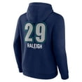 thumbnail image 3 of Men's Cal Raleigh Navy Seattle Mariners Name & Number Fastball Pullover Hoodie, 3 of 3