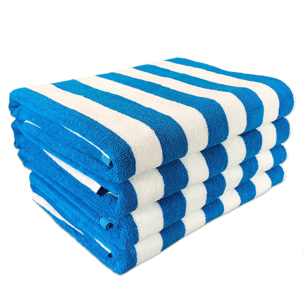 6 Pack Large Beach Towels Cabana Hotel Stripe Pool Towel Cotton Blend 30 x 60 