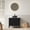 Black White#3, variant on TURIO 30" Bathroom Vanity with Sink, Freestanding Plywood Bathroom Storage Cabinet with 2 Doors, White Rectangular Ceramic Basin and Roma Travertine-Pattern Sintered Stone Counter Top, Woodgrain Colo
