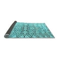 thumbnail image 2 of Ahgly Company Indoor Round Abstract Light Blue Modern Area Rugs, 7' Round, 2 of 4