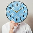 thumbnail image 6 of Yayeee Wall Clock Battery Operated 11.9" Silent Non-Ticking for Living Room, Snowflake Pattern, 6 of 8