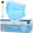 thumbnail image 3 of Mascarilla desechable Litepak, 2000 unidades, 3 capas con alambre nasal, azul, 3 of 6