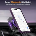 thumbnail image 5 of Allytechgroup iPhone 16 Pro Max Magnetic Case with Rotating Stand, Multi Angle Viewing Stand Anti-Scratch Compatible with Magsafe & Car Mount Phone Case for Apple iPhone 16 Pro Max, Purple, 5 of 7