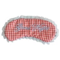 thumbnail image 1 of Sleeping Mask Embroidery Letter Plaid Sleeping Eye Cover Blindfold Eyeshade, 1 of 9