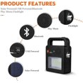 thumbnail image 2 of Solar Camping Lights Battery Operated Emergency Light,Handheld Solar Camping Flashlights,3 Modes of USB Rechargeable Solar Powered Lanterns for Outdoor/Indoor/Camping/Fishing Black, 2 of 7