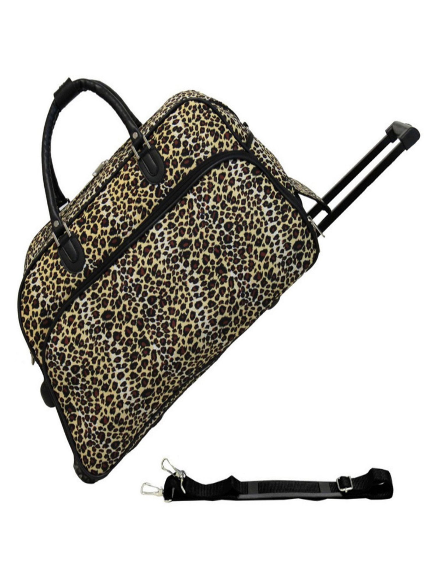 leopard rolling tote