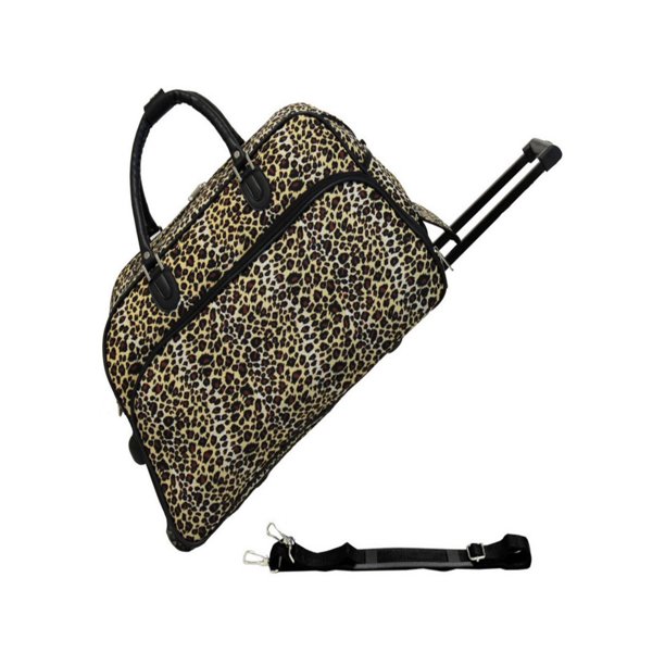 World Traveler 21Inch CarryOn Rolling Duffel Bag Leopard Walmart