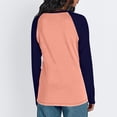 thumbnail image 6 of DISKEBUISS Women's Long Sleeve Raglan T-Shirts Crew Neck Color Block Tops for Fall Casual Loose Blouse, 6 of 6