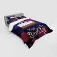 thumbnail image 2 of Ambesonne Birthday Bedding Set 4 Pcs, Ceremony Theme Cake, Queen, Blue Pink White, 2 of 2