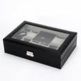 thumbnail image 1 of Caja de reloj con 8 ranuras, organizador, caja de reloj portátil, joyero, regalo del Día de San Valentín, 1 of 10