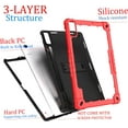 thumbnail image 6 of FIEWESEY Case for Lenovo Tab P12 12.7 Inches Tablet Case,Heavy-Duty Drop-Proof Shockproof Hybrid Kids Protective Case for Lenovo tab P12/Xiaoxin Pad Pro 12.7" Tablet Case TB370FU/TB371FC (Red/Black), 6 of 7