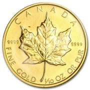 Royal Canadian Mint 1/10 oz Gold Maple Leaf Coin (Random Year)