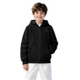thumbnail image 3 of Kids Heated Hoodie Sweatshirts Boys Girls 7 Heating Zones Zip-Up Fleece Lined Electric Hooded Jackets Cold Weather Black, 7 Y, 3 of 7