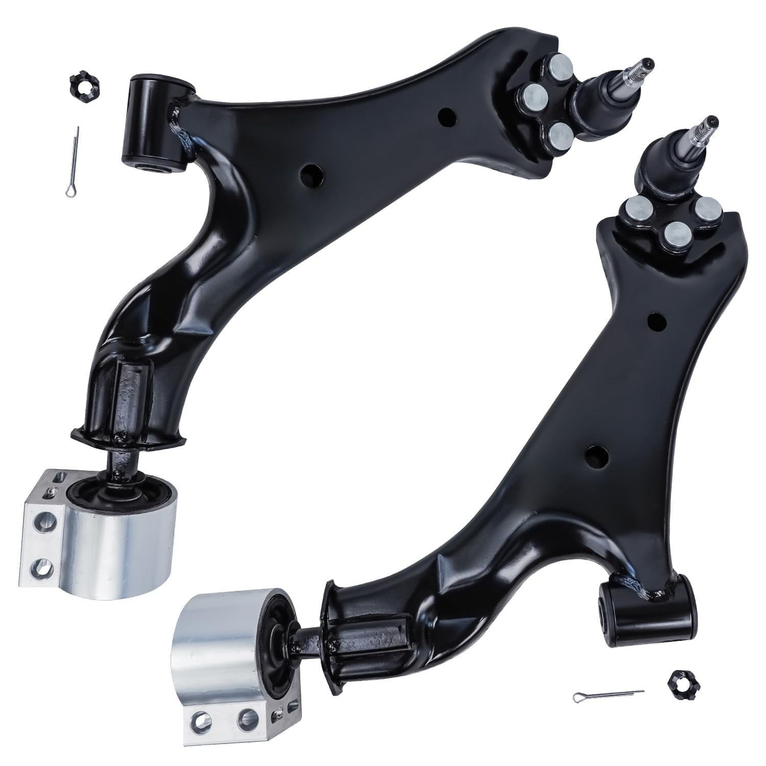 Detroit Axle - 2.4L Front End Kit for 2010-2017 GMC Terrain Chevy Equinox, Lower Control Arms w/Ball Joint Tie Rods Boots Front and Rear Sway Bars 2011 2012 2013 2014 2015 2016 Replacement