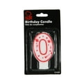 thumbnail image 3 of Chef Craft Classic Numeral Candle, Number 0, 3 inch, White/Red, 3 of 4