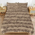 thumbnail image 6 of 3 Pcs Soft Bedding Set, Includes 1 Duvet Cover with Zipper And 2 Pillow Shams,Bach Chaconne Queen(90"×90"), 6 of 8