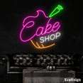 thumbnail image 4 of Craftnamesign Cake Shop Neon Sign, Bakery LED Sign, Cake Store Wall Art, 4 of 4