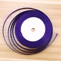 GOOHOCHY 1Set Dark Purple Polyester Ribbon for and Floral Design 6mm Wide 25 Yards Long