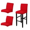 thumbnail image 1 of 2 Piezas Stretch Dining Room Chair Slipcovers Sets Stretch Chair Protectoras De Muebles Jacquard Extraíble Lavable Rojo Macarena Cubiertas de comedor rojo, 1 of 8