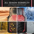 thumbnail image 4 of Car Grand Heavy Duty Rubber Waterproof Car Floor Mats All Weather Durable Full Set Anti-slip Automotive Floor Mats Trim-to-fit For Car SUV Truck Red Black, 4 of 7