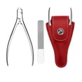 thumbnail image 1 of Stainless Steel Cuticle Remover Trimmer Nail File Dead Skin Remover Cuticle Clipper with PU Storage Case Pedicure Manicure Tools for Fingernails & Toenails, 1 of 8