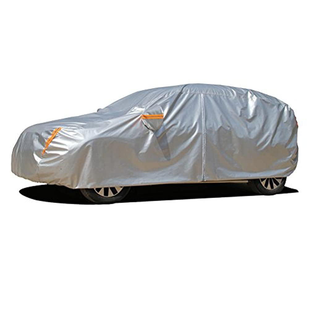 6 Layer Heavy Duty Car Cover Waterproof Dust UV Resistant Outdoor L Size