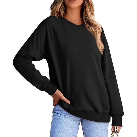 Dagugfen Sweatshirts for Women Raglan long Sleeve Crewneck Pullover Loose Fitting Casual Workout Tops