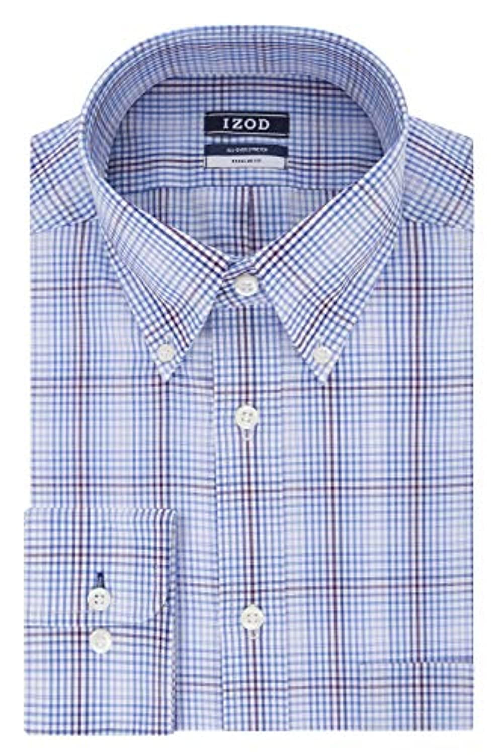 IZOD Men's Dress Shirt Slim Fit Stretch 