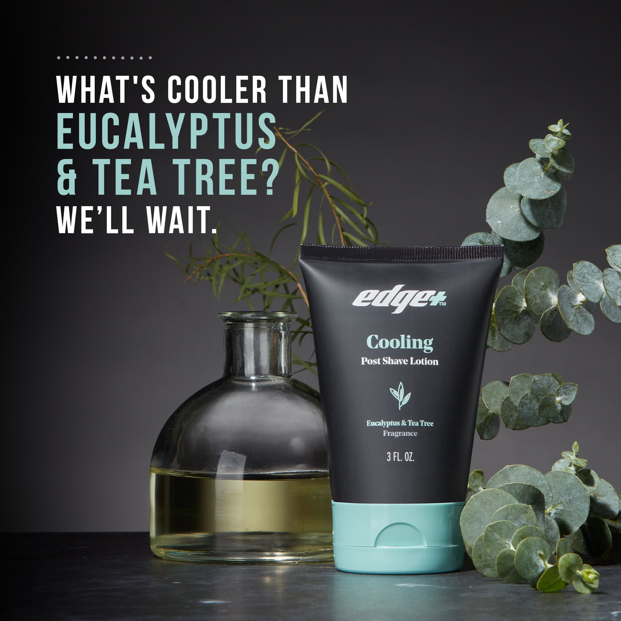 Edge Post Shave Cooling Mens Lotion, 3 Oz, Fights Dry Skin, All Skin Types