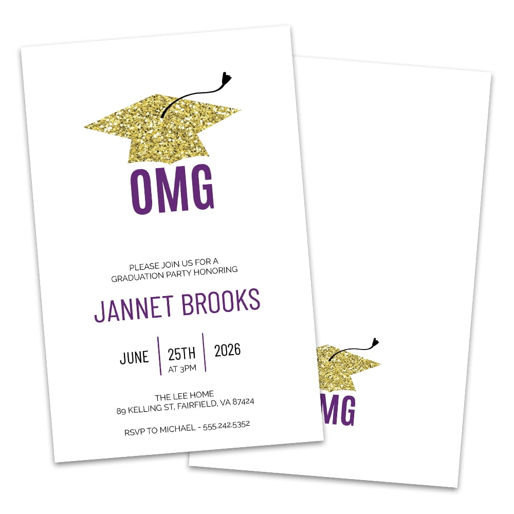 Personalized OMG Graduation Party Invitation