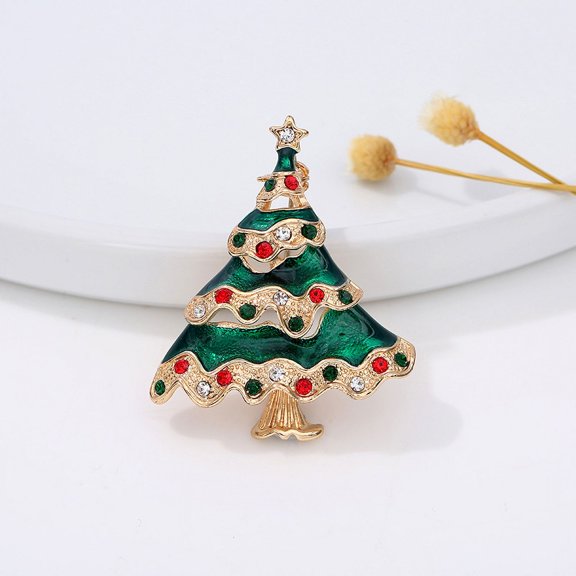 Nvzi-a Christmas Brooch, Vintage Christmas Jewelry for Women,Brooch Pins for Women,Christmas Pins and Brooches for Women-Style B