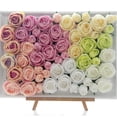 thumbnail image 2 of Material de tela para sartén con cabeza de rosa, pared de flores de seda que contiene espuma, fruta, flor de boda, 2 of 4