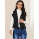 thumbnail image 3 of Chaleco de gamuza sintética para mujer, chaqueta de motorista sin mangas informal Negro L, 3 of 6
