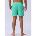 thumbnail image 3 of DARING DIVA Men's Summer Drawstring Elastic Waist Mesh Lining Solid Board Shorts 32 Green, 3 of 6