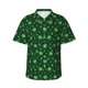thumbnail image 1 of Fotbe Happy St. Patrick's Day Camisa Hawaiana para Hombre Unisex – Camisa Casual de Verano con Botones de Manga Corta de Algodón y Lino,X-Large, 1 of 7