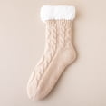thumbnail image 4 of prucolt Fuzzy Grips Socks for Women Non Slip Warm Soft Fleece Lined Slipper Socks Thick Warm Cozy Ankle Socks for Home Hospital, 4 of 4